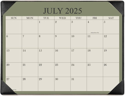 Desk Calendar 2025-2026 with Desktop Mat, 18 Month Small Desk Pad Calendar from July 2025 to December 2026, 8.5" x 11" Desk Pad Calendar 2025-2026 for Home, School Office, Black