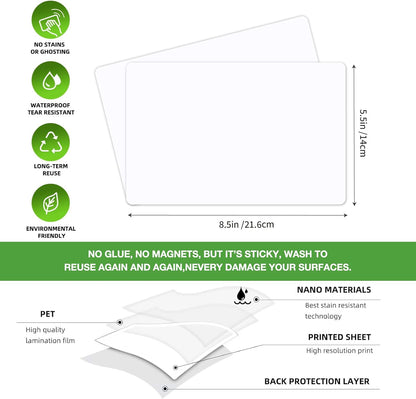 SVNOOC Multi-Use Dry Erase Board Dry Erase Small White Board for Classroom Office Home, 5.5x8.5 inches Lapboards for Students School Meeting Message (6 Pack)