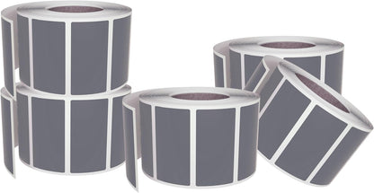 Small Color-Coding Label Roll 40mm x 19mm, 5 Rolls- 2500-Pack, Rectangular Labels Paper Stickers Bulk 1.57in x 0.75 in (Grey) by Royal Green