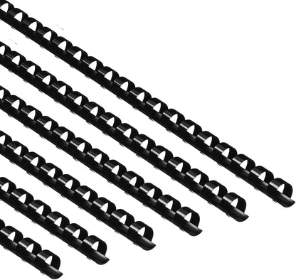 Yunsailing 150 Pack Plastic Binding Combs Plastic Binder Comb Ring 19 Ring Binding Spines Letter Size Spiral coils for Notebook Calendar(3/8 in,Black)