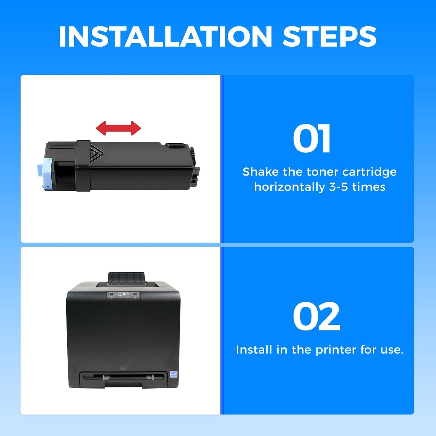 1320 1320C 1320CN Toner Cartridge Set 4-Pack Replacement for Dell 1320C 310-9058 310-9060 310-9062 310-9064 KU052 KU053 KU054 KU055 Toner Compatible with Dell Color 1320 1320C 1320CN Laser Printer Ink
