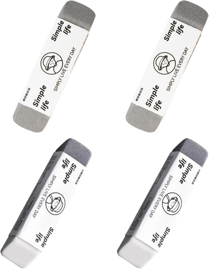 4 - Pack Sand Erasers - Frosted Erasers for Pens, Fountain Pens, and Ink - Special School and Office Supplies for Correction - Colored Pencil and Ink Eraser