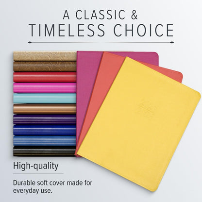 Gallery Leather Academic Planner 2025-2026, Teacher and Student Weekly Monthly Planner, Elegantly Bound Calendar with Gold-Gilded Page Edges, 18 Months - Acadia Deep Red - 9x7"