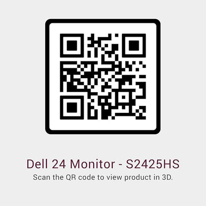 Dell S2425HS Monitor - 23.8 Inch, FHD (1920x1080) Display, 100Hz Refresh Rate 1500:1 Contrast Ratio, TÜV Rheinland Eye Comfort 4 Star, Integrated 2x5W Speaker, Height/Tilt/Swivel/Pivot - Ash White