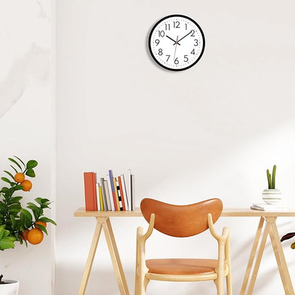 Lumuasky 8 Pack Wall Clock Bulk12 Inch Silent Non-Ticking Round Analog Classic Battery Operated Clocks Quartz Analog Round Wall Clocks for Office Kitchen Home Bedroom Decorative