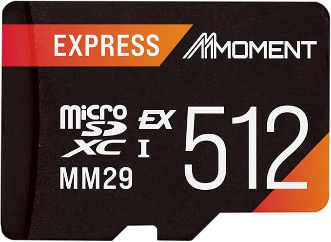 MMOMENT 512GB Micro SD Express Card for Nintendo Switch 2, PCIe Gen3x1, MM29 Model, Up to 880MB/s Read and 650MB/s Write Speed, Black/Orange, Water Resistant Gaming Memory Card