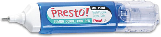 Pentel Presto Jumbo Correction Pen, Fine Point, 12 ml, Sold as a pack of 2
