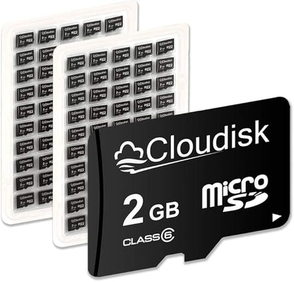Pack of 100 Micro SD Card 2GB Flash Memory Card C6 (2GB)