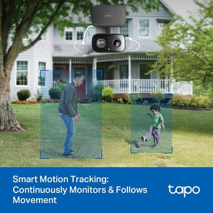 Tapo 2K 3MP Pan/Tilt Indoor/Outdoor Security Camera, Free Person/Baby Cry Detect & Track, 360° View, Night Vision, SD/Cloud Storage, Works w/Alexa & Google Assistant, HybridCam 360, Black (2-Pack)