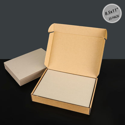 25 Pcs Book Board, Binder Board, Cover Board, Heavy Duty Chipboard for Book Binding, DIY Cardboard (Gray, 8.5 x 11 Inch 80PT)