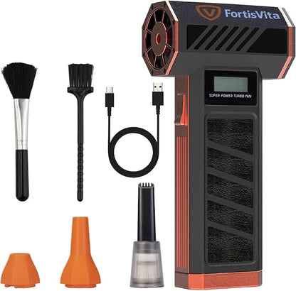 Compressed Air Duster Electric Air Duster for Cleaning Computer pc Keyboard Air Blower for Electronics Turbo Jet Blower Rechargeable mini Hand held dust Blower