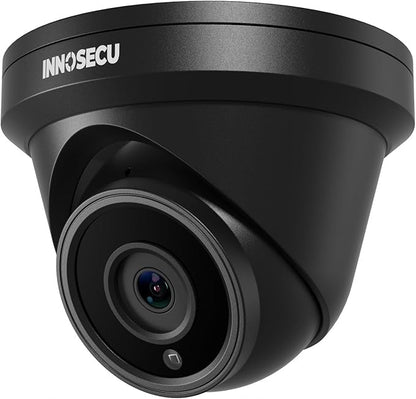 5MP IP PoE Camera, Security Dome Surveillance Camera Outdoor Indoor, 2.8mm Lens Wide Angle 110°, Night Vision 100ft, Built-in Mic, Smart Human/Vehicle Detection, IND5GR93A-B (Black)