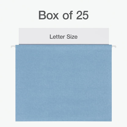 Pendaflex Hanging File Folders, Letter Size, Assorted Colors for Home, Office Filing Cabinet, 1/5-Cut Adjustable Tabs, 25 Per Box (81698)