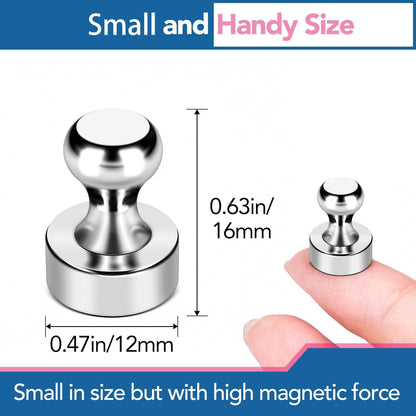 LOVIMAG 18Pcs Modern Minimalist Refrigerator Magnets, Strong Neodymium Metal Fridge Magnets for Whiteboard, Kitchen, Office, School