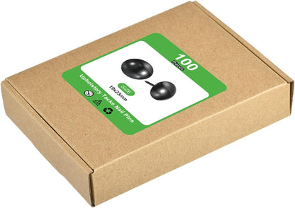 uxcell Upholstery Tacks Nail Pins Furniture, 100Pcs 19x23mm Thumb Tack Pins Assortment Kit Carbon Steel for Home Sofa DIY Decorative Nail Heads Nails, Black