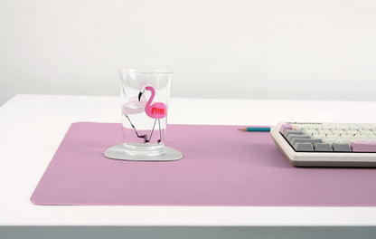 Dual-Sided Leather Desk Pad,Blotter for Laptop Computer,Mouse Pad,Writing,Drawing,Arts and Craft Mat (17"x24", Lilac)