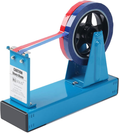 U.S. Solid Desktop Multi-Roll Tape Dispenser - 1.5 Inch Wide, 1 or 3 Inch Core, Iron, Blue