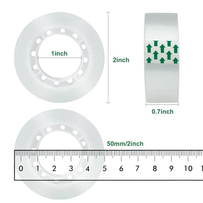 12 Rolls Clear Tape, Transparent Tape Refills, Gift Wrap Tape 3/4 * 1000 inch for Gift Wrapping for Office, Home, School