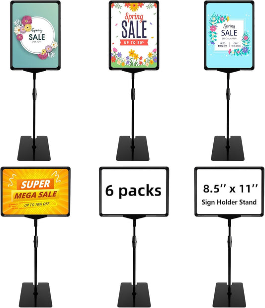 Sign Holder Stand 8.5 x 11,Sign Stand for Display,Table Sign Holders,Suitable for indoor use,Adjustable Sign Holders For Table Top