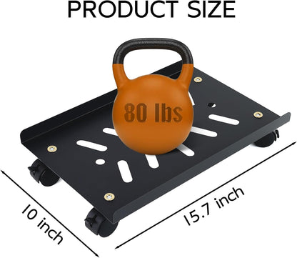 Metal Computer Tower Stand, PC Stand for Floor Mobile CPU Stand with 4 Rolling Caster Wheels Fits Most PC Under Desk,Ventilated CPU Holder PC Floor Cart for Office and Gamers(15.7 x 10inch)