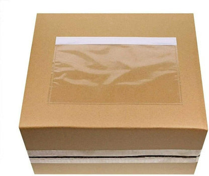7.5" x 5.5" Packing List Pouches, 100 Pack Shipping Label Envelopes Clear Adhesive Top Loading Packing List