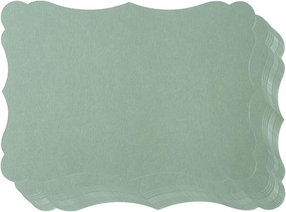 Homtable 50 Pack Sage-Green Blank Cards Cardstock Thick Kraft Paper Brown Greeting Cards for DIY Gift Card Menus, Baby Shower and Wedding Invitations (4x6IN)