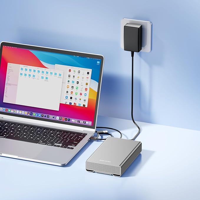 Avolusion PRO-G2 10TB USB 3.2 Gen 2 (10Gbps) USB-C External Hard Drive for Windows/MacOS (Silver)