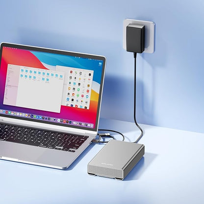 Avolusion PRO-G2 14TB USB 3.2 Gen 2 (10Gbps) USB-C External Hard Drive for Windows/MacOS (Silver)