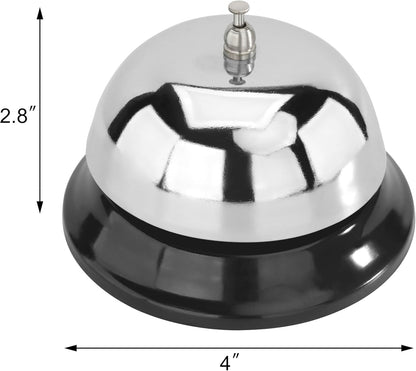New Star Mirror Chrome Plated Table Bell Call Bell 4-inch