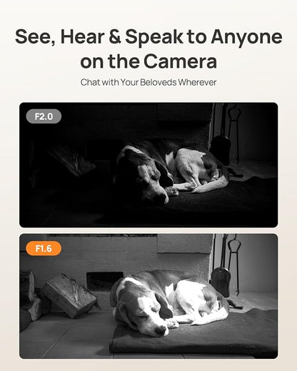 Anona 4K UHD Indoor Camera with 128GB SD Card, Pet/Dog/Baby Security Camera with Phone App, 360° Pan-Tilt, 2.4G/5G Wi-Fi 6, Auto-Tracking, Person/Pet/Baby Crying Detection, Privacy Mode, Two-Way Audio