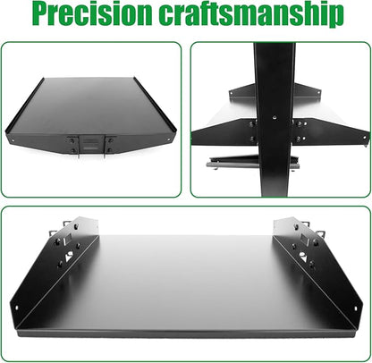 Server Rack Shelf-Rack Mount Cantilever Tray,2-Post Server Rack Shelf - Center Mount,for 19" Network Rack- Heavy Duty Steel - Weight Capacity 150lb-2U H 19" D/ 2 Pieces Packaging (2U19, 19INCH)