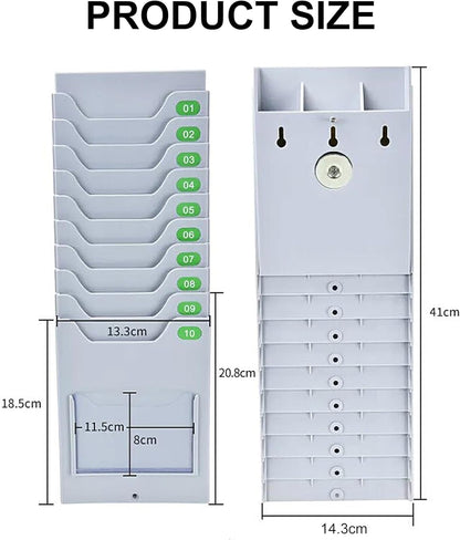 AMANO TCX-35 Time Clock Starter Pack, Includes Card Rack and 100 Time Cards, Electronic Punch Clock for Small Business, Made in USA (Bundle)