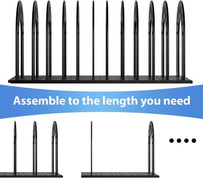File Organizer,Desk Organizer,Binder Organizer for Desk, Mail Organizer,Adjustable Vertical Magazine File Holder for Office School & Classroom (black)