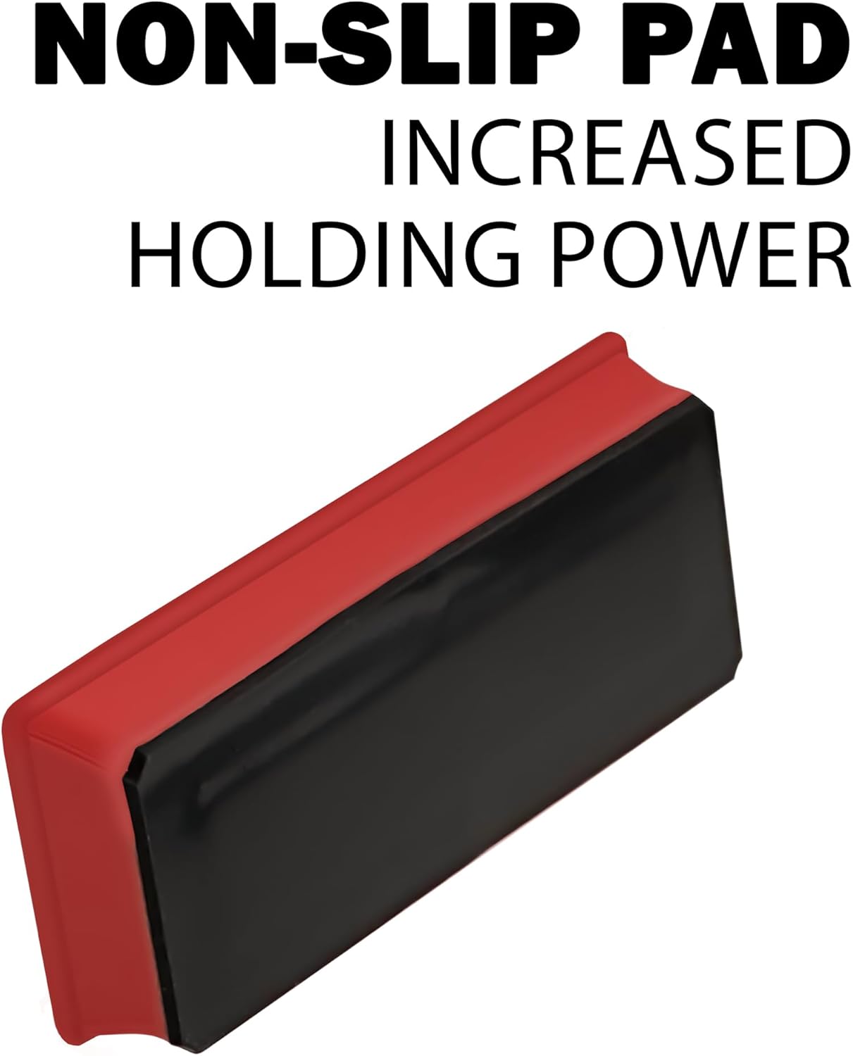 Glassboard Studio Mega Magnets - Neodymium - Heavy Duty, Colorful, Ergonomic, Ideal for Crafting, Quilting, and as Magnetic Knife Holders (12, Cherry Red Bar)