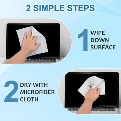 Electonic Wipes Alibeiss Screen Cleaner Wipes (80P,8 * 8inches) for Laptop, Phone, Ipad,TV, Computer Cleaning kit
