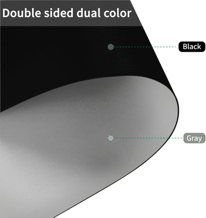 Leather Table Pad,1.8mm Thick,40x72 Inch,Dining Table Pad,Table Pads for Dining Room Table Rectangular,Table Protectors for Rectangle Tables,Dining Table Cover(Black+Gray,40x72)