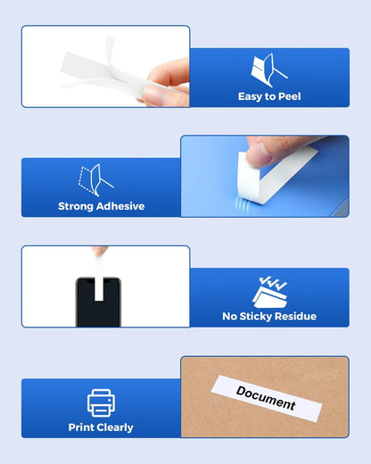 Tze 12mm 0.47" Laminated White Tape Compatible for Brother Label Maker Tape 12mm 0.47" White Tze-231 Tz-231 P Touch Tz 12mm 1/2" Label for PTD210 PT-D220 PTD400 PTD600 PT-D610BT, 4-Pack