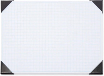 Stockroom Plus Desk Blotter Graph Paper Pad - 17 x 12 in, 50-Sheet White Refillable Desk Pad Mat - Large Notepad for Sketching, Notes & Doodles