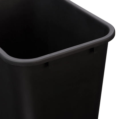 Amazon Basics Trash Can, Rectangular Commercial Office Wastebasket, 10 Gallon (Pack Of 2), Black (Previously AmazonCommercial brand)