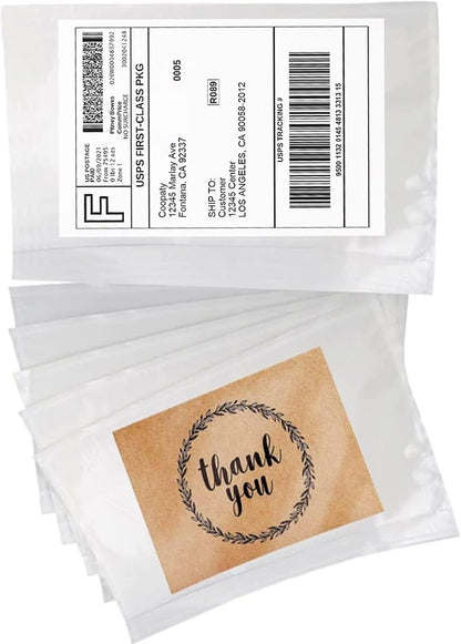 Coopaty 6" x 9" Adhesive Packing List Envelopes Clear Plastic Mailing Shipping Envelope Pouch (500 Pack)