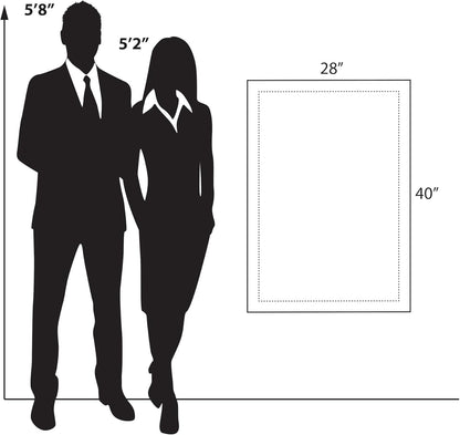 Azar Displays,105536, Floating Acrylic Wall Frame with Silver Hardware Stand Off Caps, Clear Hanging Photo Frame Display Mount with Frameless Border, Glass-Like Frame for Large Prints, 24" x 36"