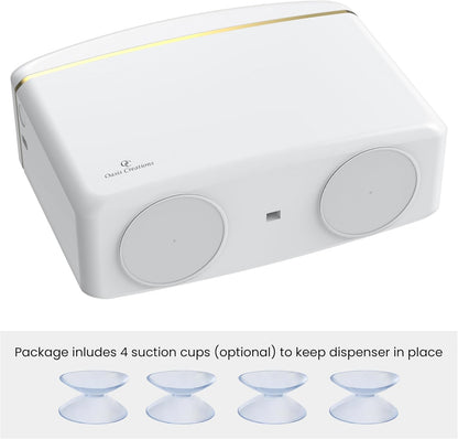 Countertop Multifold Hand Paper Towel Dispenser by Oasis Creations, Single Sheet Dispensing – Glossy White