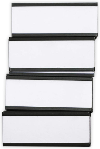 SmartSign Magnetic 'C' Channel Label Holders for Metal Racks and Shelves | 0.75" x 2" Pack of 25