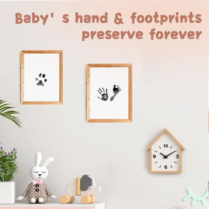 Inkless Baby Hand and Footprint Kit,Clean-Touch Ink Pad Kit,Safe No Mess Printing Infant Hand Foot Stamp,1 Pack Newborn Inkless Print Pads Best Keepsake or Gifts for Family