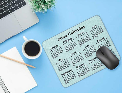 Calendar Mouse pad, Natural Rubber Mouse Pad, Quality Creative Gaming Rectangle Mouse Personalized Desk Mouse Pad 9.5 inch x 7.9 inch (Calendar 2024)
