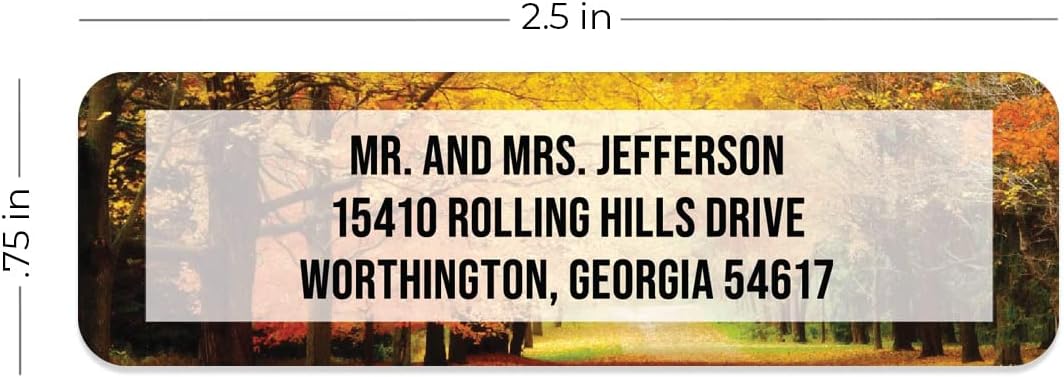 Breathtaking Landscape Rolled Address Labels / 250 Personalized Return Address Labels/Designer Address Stickers in Elegant Plastic Dispenser