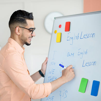 OWLKELA Magnetic Whiteboard Erasers 8 Pack, White Board Markers Dry Erase, Ideal for Classroom, Home, Office