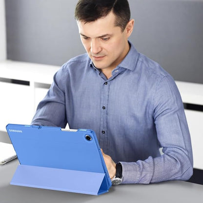 MoKo Case for Galaxy Tab A9+/A9 Plus 11 inch 2023, Slim Stand Protective Smart Cover with Hard PC Translucent Back Shell for Tab A9 Plus Tablet (SM-X210/X216/X218), Auto Wake/Sleep, Periwinkle