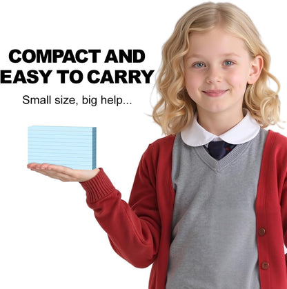 300 Count 3x5 Index Cards Lined Colorful Notecards Bulk Flashcards for Studying 3 x 5 Index Cards Ruled Notecards Multicolored Note Cards Flash Cards for Notes Office School, 6 Pack of 50 Sheets