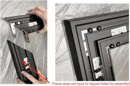 Silver Ticket Products S7 Series 6 Piece Thin Bezel Home Theater Fixed Frame 4K/8K Ultra HD, HDTV, HDR & Active 3D Projection Screen, 2.39:1 Format, 157" Diagonal, Grey Material S7-239157-G